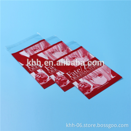 heat seal self adhesive plastic bag with header and adhesive strip closure